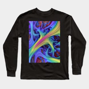 Tundara IV. Psychedelic Purple Abstract Art Long Sleeve T-Shirt